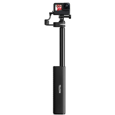 Telesin Selfie-keppi 10000mAh varavirtalähteellä, USB-C, QC / PD 18W, 216-900mm - Setti