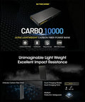 Nitecore CARBO 10000 Power Bank - Portabelt batteri - 10000mAh, 2xUSB Typ A/C, QC 3.0 / PD 20W, 5V, 3A - Kolfiber - Action King