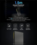 Nitecore CARBO 10000 Power Bank - Portabelt batteri - 10000mAh, 2xUSB Typ A/C, QC 3.0 / PD 20W, 5V, 3A - Kolfiber - Action King