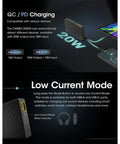 Nitecore CARBO 20000 Power Bank - Portabelt batteri - 20000mAh, 2xUSB Typ A/C, QC 3.0 / PD 20W, 5V, 3A - Kolfiber - Action King