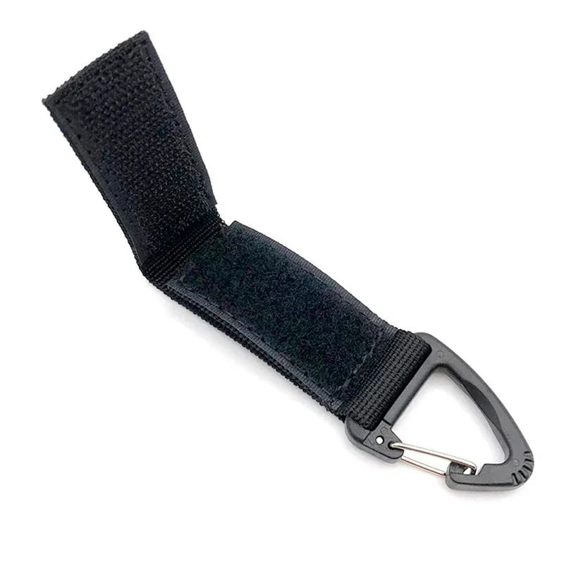 Nyckelband - Taktiskt Fäste i Nylon med Karbinhake, För Bälte / Molle - Svart - Action King