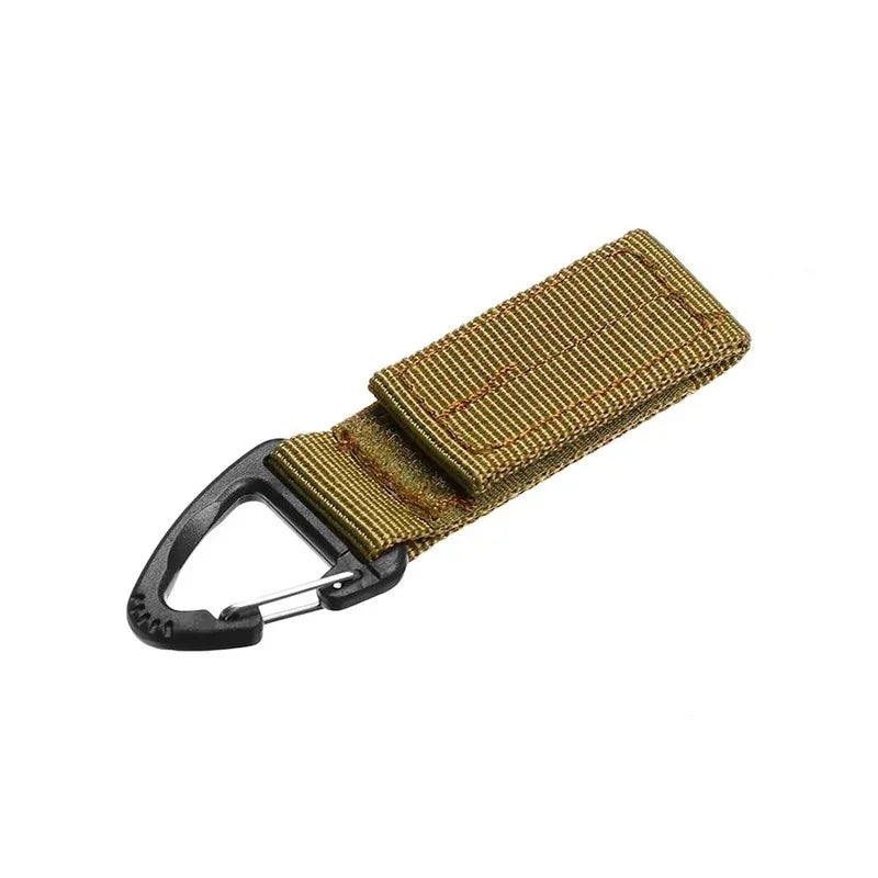 Nyckelband - Taktiskt Fäste i Nylon med Karbinhake, För Bälte / Molle - Sand - Action King