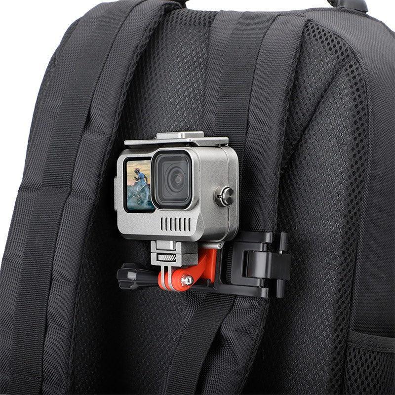 Vattentätt skal Aluminium med tillbehörshållare cold shoe till GoPro Hero12/11/10/9 Black - Action King