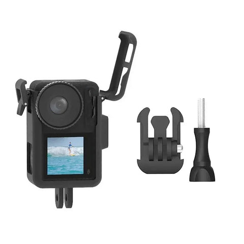 Suojakehys Vlogille ja lisävarustepidike cold shoe -kiinnityksellä DJI Osmo Action 4/3 -kameroille