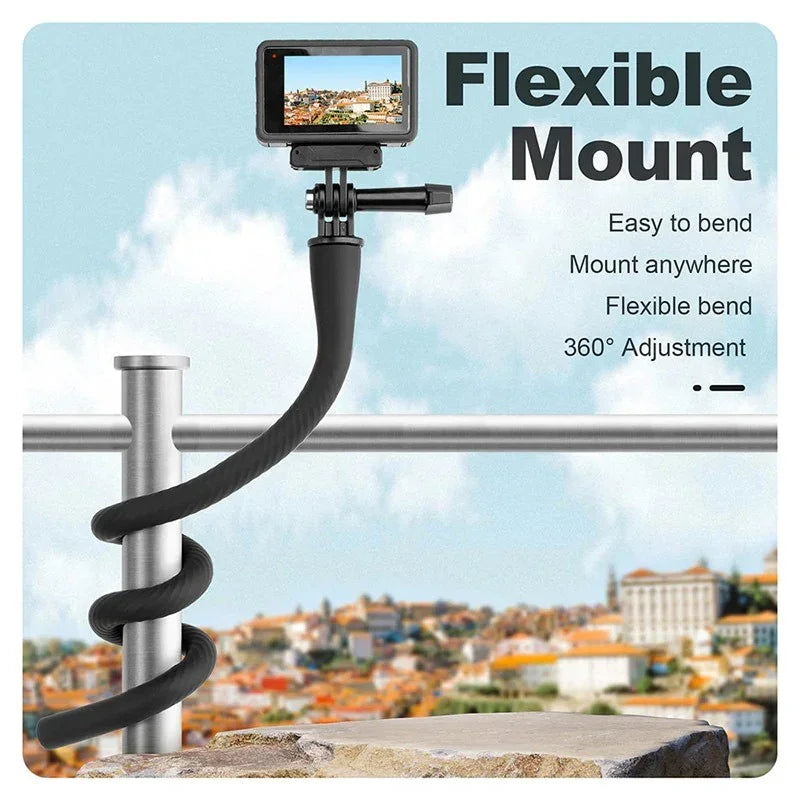 Telesin Flexible Mount - Flexibelt Svanhalsfäste 1/4" till GoPro - Action King