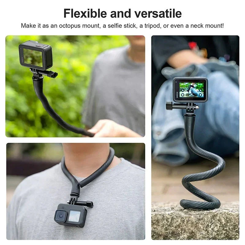 Telesin Flexible Mount - Flexibelt Svanhalsfäste 1/4" till GoPro - Action King