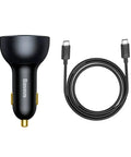 Baseus Qualcomm QC5 Car - Snabbladdare Bil QC5 / PPS 160W - 3xUSB Typ A/C - Svart - Action King