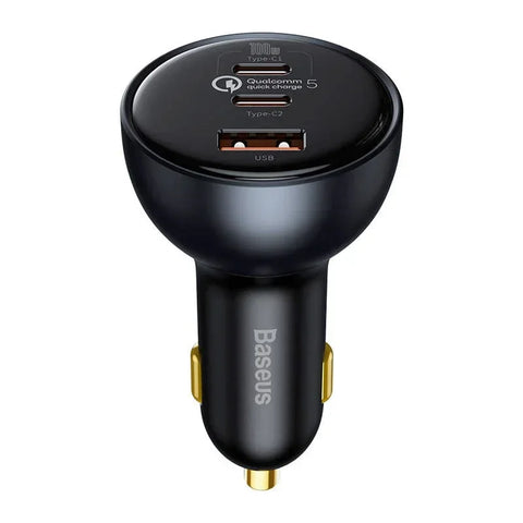 Baseus Qualcomm QC5 Car - Snabbladdare Bil QC5 / PPS 160W - 3xUSB Typ A/C - Svart