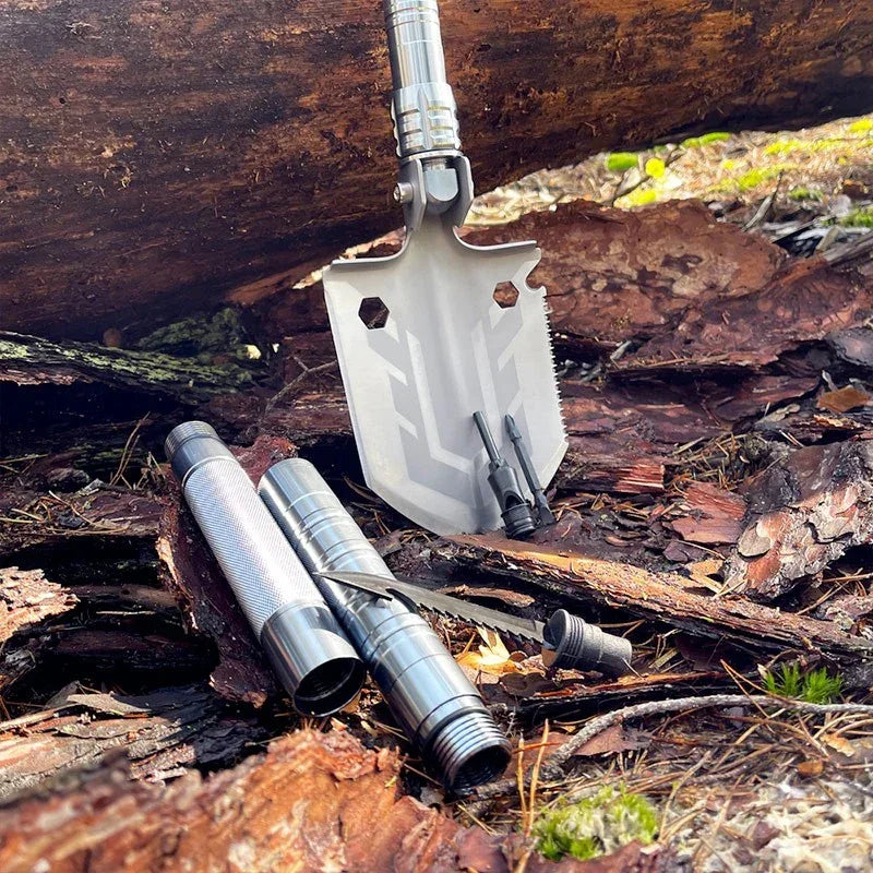 Överlevnadsspade 10 i 1 - Multiverktyg - Kit - Action King