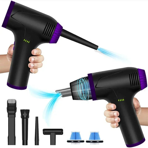 Pölynimuri / pölypuhallin / kompressori 2-in-1 johdoton, 7500mAh ladattava akku - sarja