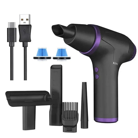 Pölynimuri / pölypuhallin / kompressori 2-in-1 johdoton, 7500mAh ladattava akku - sarja