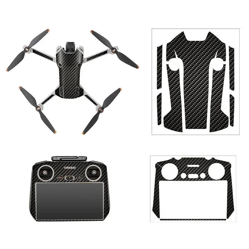 Klistermärke / Skin till DJI Mini 4 Pro + RC 2 - Svart - Action King