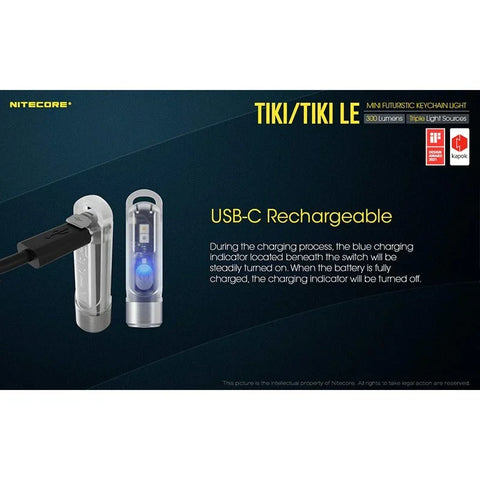 Nitecore TIKI avaimenperävalo USB-C - 300lm