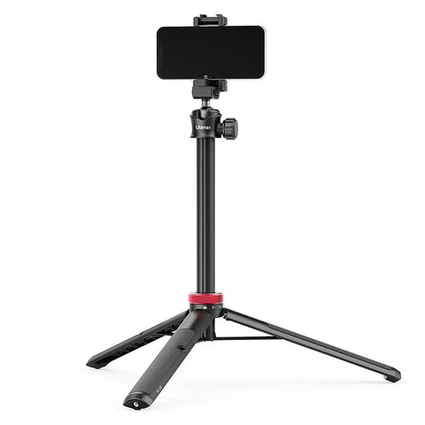 Ulanzi MT-44, V2 Kolmijalka Multi - Selfiekeppi 360° pallonivelellä 1/4" ruuvilla / Matkapuhelinteline / Lisävarustesovitin