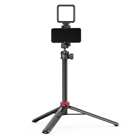 Ulanzi MT-44, V2 Kolmijalka Multi - Selfiekeppi 360° pallonivelellä 1/4" ruuvilla / Matkapuhelinteline / Lisävarustesovitin