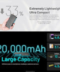 Nitecore Summit 20000 Powerbank – 20000mAh Extrem Kyla, USB-C PD 20W, Kolfiber - Action King