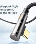 Mcdodo USB-C kabel Prism CA-3401, PD 2.0 / QC4.0, 100W, 20v/5A, Vinkel 90°, 1.8m - Svart - Action King