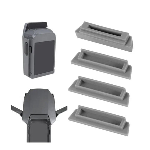 Suojaus / Pistoke DJI Mavic Pron akkuliittimille - Silikoni - Harmaa - Sarja