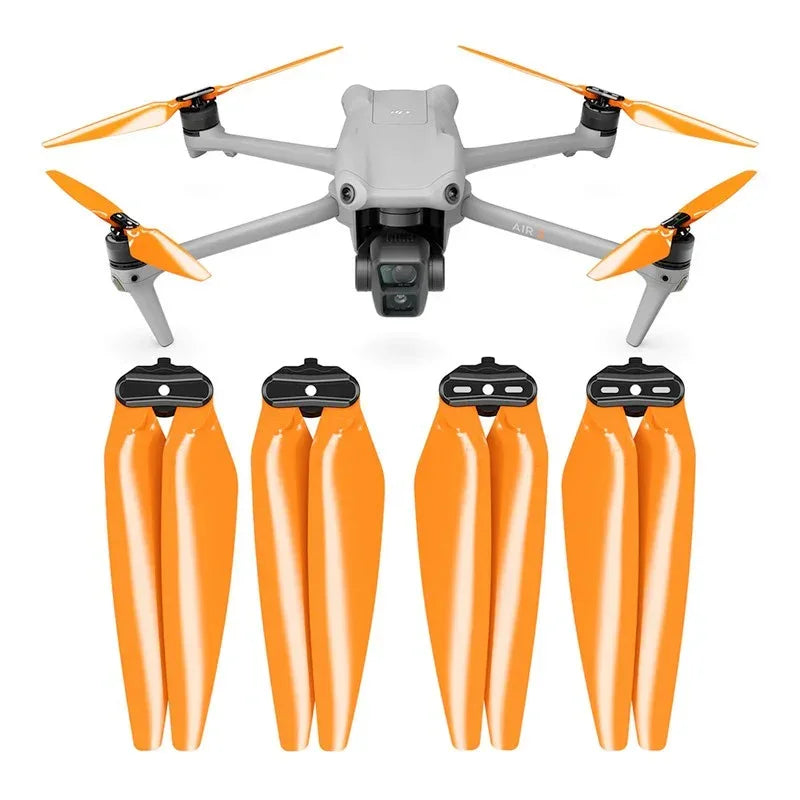 Master Airscrew - DJI Air 3 / Air 3S Stealth Upgrade Propellers - Propeller till DJI Air 3 / Air 3S - Orange - Kit 4-Pack - Action King