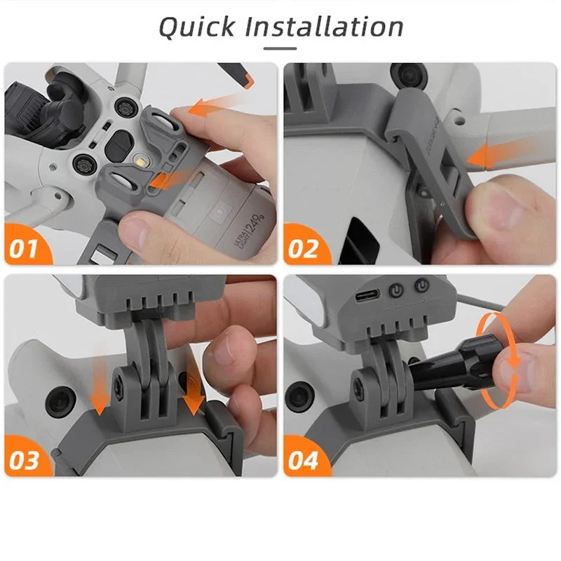 Fäste / hållare för kamera / tillbehör till DJI Mini 4 Pro - Ovansida - Action King