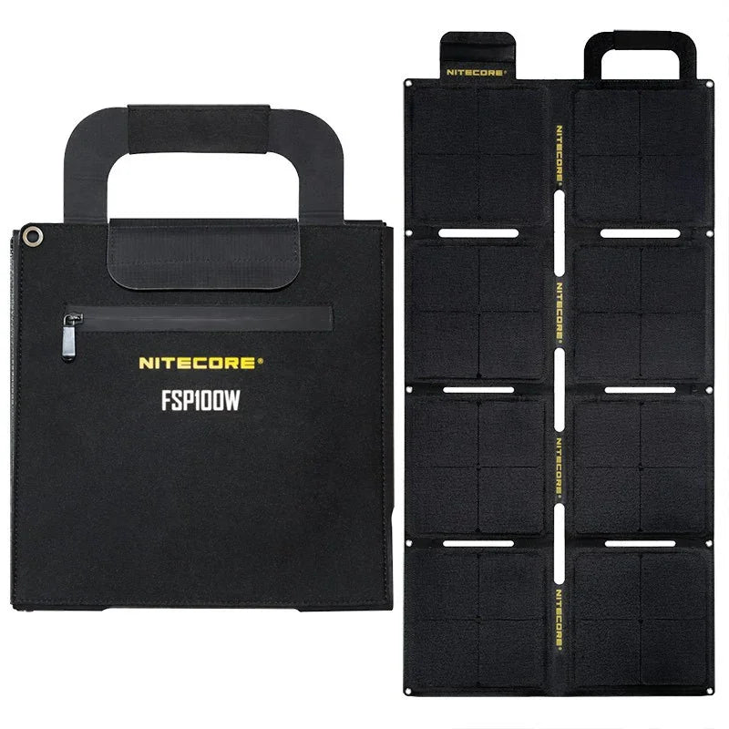 Nitecore FSP100W Waterproof Foldable Solar Panel 100W - Portabelt Vattentålig Solpanel 100W - Action King
