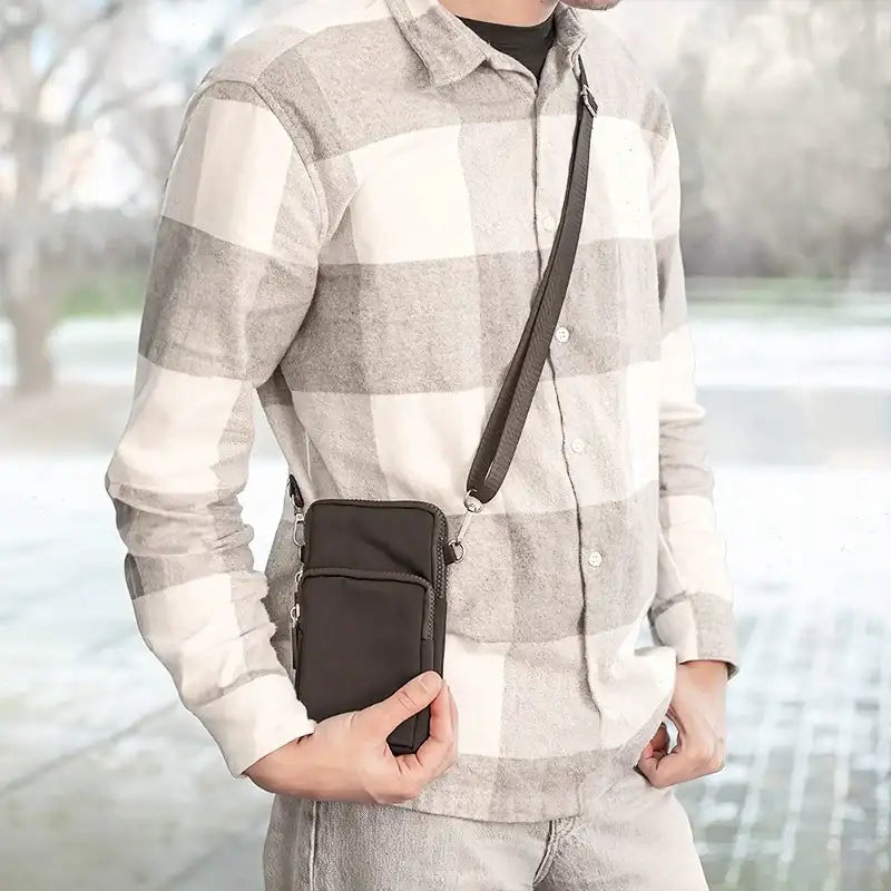 Väska för mobil - Axelrem - Svart - Action King