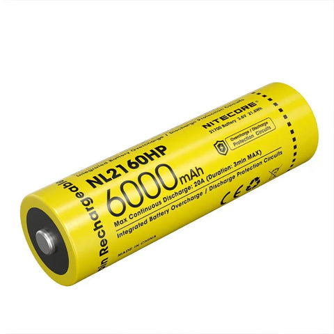 Nitecore NL2160HP Li-ion 21700 akku - 6000mAh, 3.6V, maks. 20A