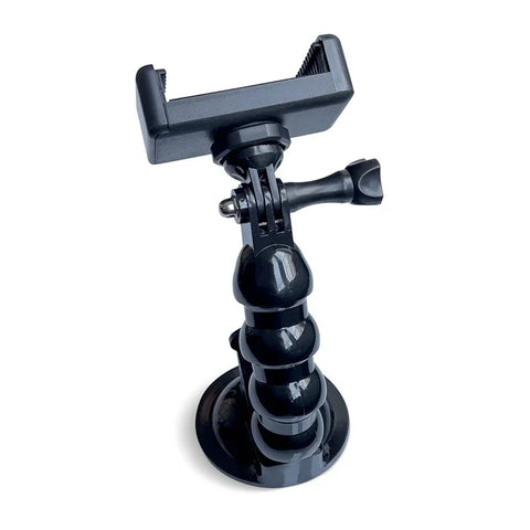 Taivutettava joutsenkaulajalusta imukupilla ja kiinnikkeellä GoPro- ja matkapuhelinkameralle, 1/4" ruuvilla - sarja