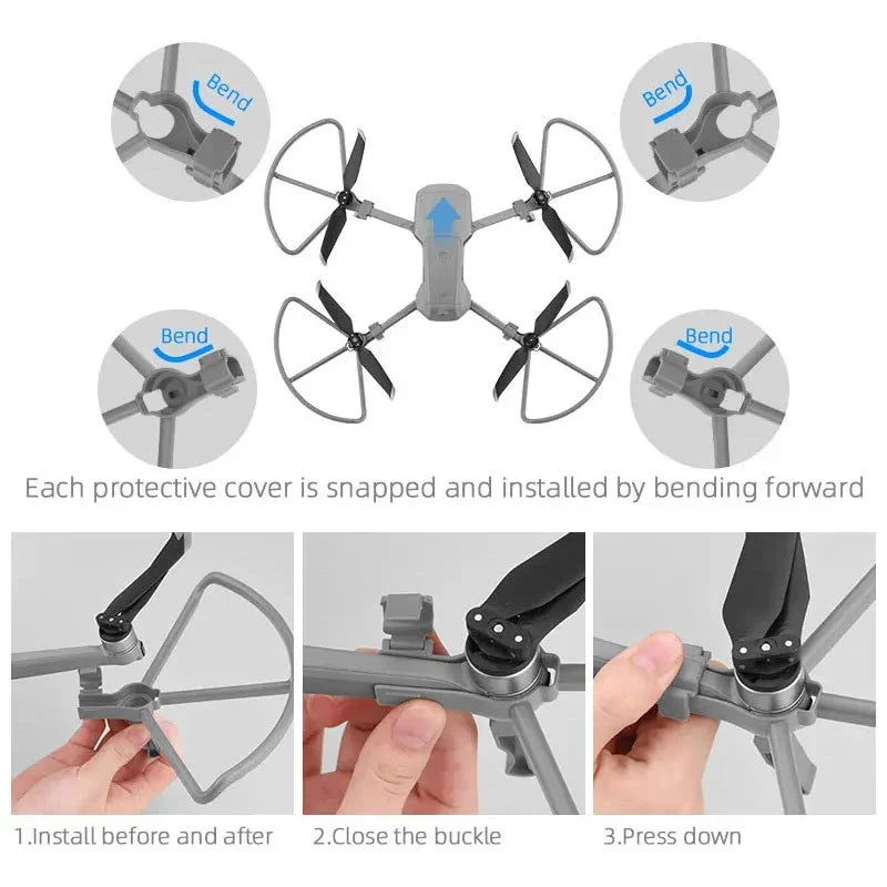 Propellerskydd med landningsställ förlängning till DJI Mavic Air 2 / Air 2S - Kit - Action King