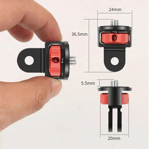 GoPro-kiinnikkeen sovitin 1/4" kameraruuviin - alumiinia