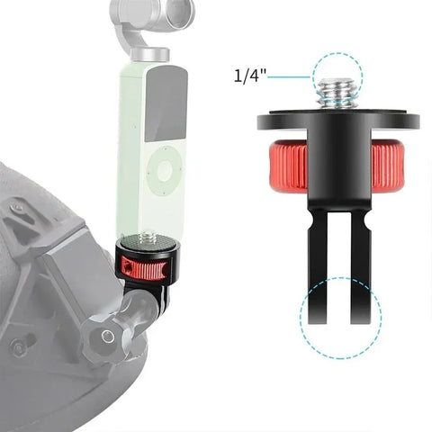 GoPro-kiinnikkeen sovitin 1/4" kameraruuviin - alumiinia
