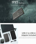 Nitecore NB20000 GEN3 Power bank - 20000mAh, 2xUSB-C, QC 3.0 / PD - Kolfiber - Action King
