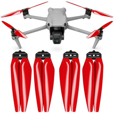 Master Airscrew - DJI Air 3 / Air 3S Stealth Upgrade -potkurit - Potkurit DJI Air 3 / Air 3S:lle - Punainen - 4 kappaleen pakkaus