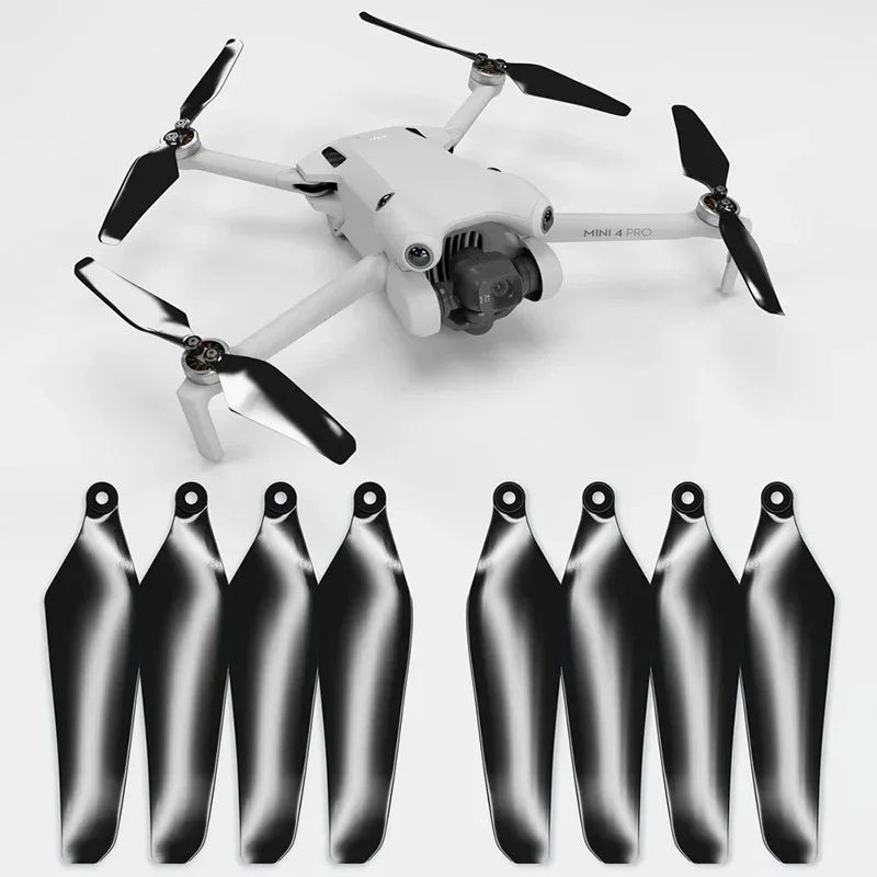 Master Airscrew - DJI Mini 4 Pro / 3 Pro Super Stealth Upgrade Propellers - Propeller - Svart - Kit 4-Pack - Action King