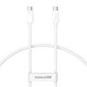 Baseus Superior Series 2 USB-C - USB-C Kabel, USB4, 40Gbps, 240W, 48V/5A, 1m - Vit - Action King
