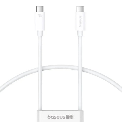 Baseus Superior Series 2 USB-C - USB-C-kaapeli, USB4, 40Gbps, 240W, 48V/5A, 1.8m - Valkoinen