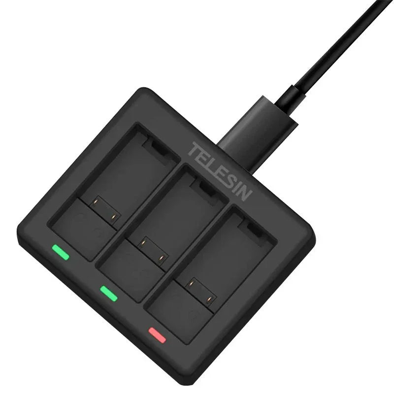 Telesin Batteriladdare - Trippel - för GoPro Hero13 Black - Action King
