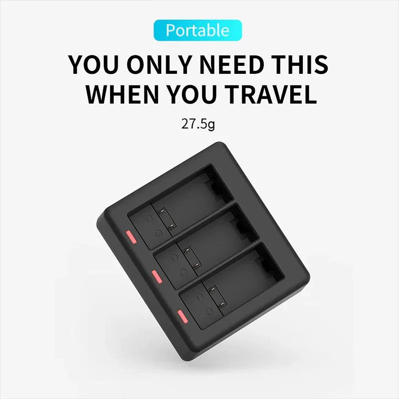 Telesin Batteriladdare - Trippel - för GoPro Hero13 Black - Action King