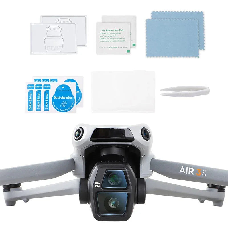 Linsskydd Härdat Glas till DJI Air 3S - 2-pack - Kit - Action King