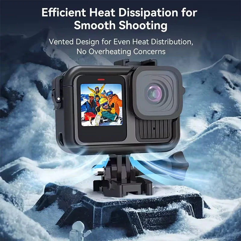 Telesin Skyddsram med tillbehörshållare cold shoe till GoPro Hero13/12/11/10/9 Black - Action King