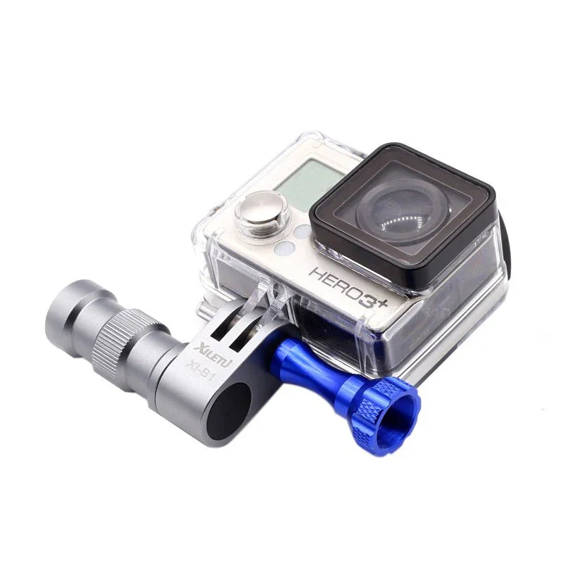 Fäste GoPro till hjulnav / hjulaxel cykel 360 grader - 5mm gänga - Aluminium - Action King