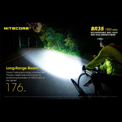 Nitecore BR35 polkupyörän valo USB-C - 1800lm