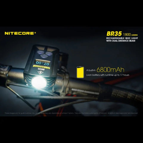 Nitecore BR35 polkupyörän valo USB-C - 1800lm