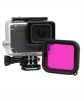 Färgfilter för dykning Lila - Hero5/6/7 i vattentätt skal - Action King