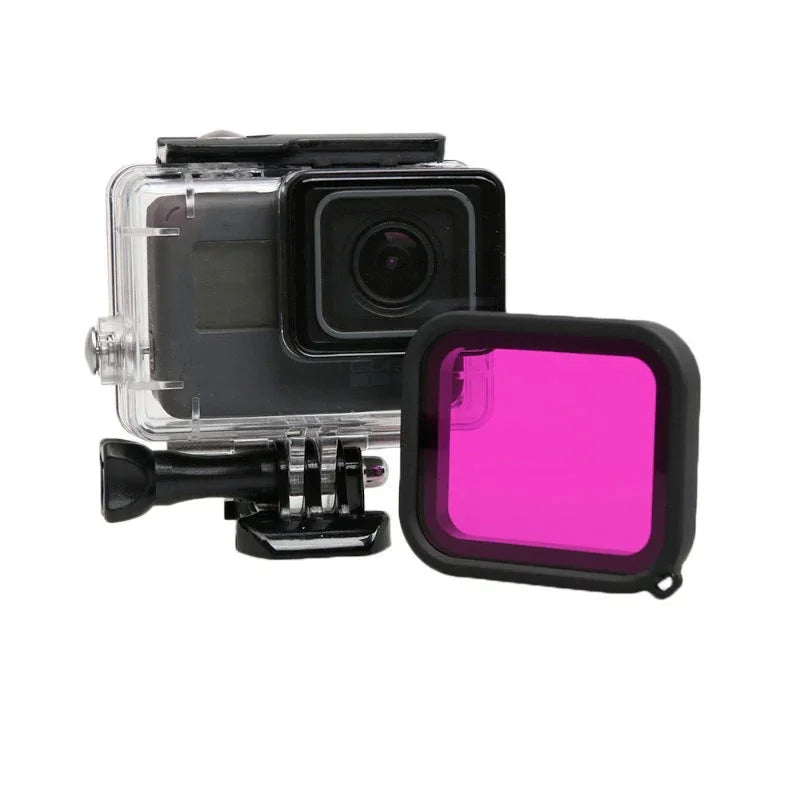 Färgfilter för dykning Lila - Hero5/6/7 i vattentätt skal - Action King