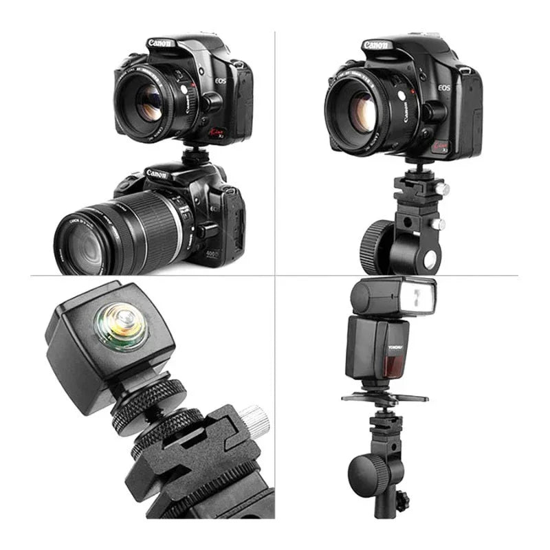 Adapter blixtsko till 1/4" skruv, Cold Shoe - Aluminium - Action King