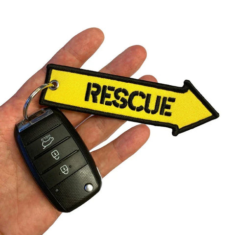 Nyckelband - RESCUE - Gul pil