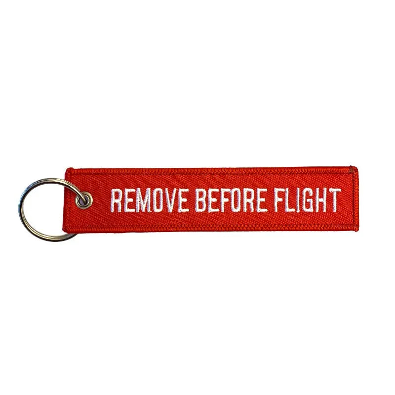 Nyckelband - REMOVE BEFORE FLIGHT - Röd/Vit - Action King