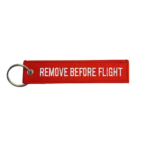 Nyckelband - REMOVE BEFORE FLIGHT - Röd/Vit