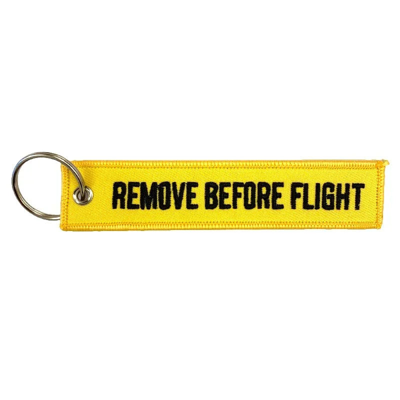 Nyckelband - REMOVE BEFORE FLIGHT - Gul/Svart - Action King